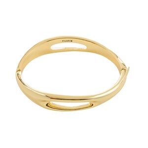 NWT Pilgrim Jewelry Free Recycled Cut-Out Gold Plated Bangle Bracelet